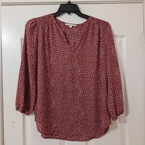 Fun2fun‎ Women's Pink Patterned Flowy Blouse